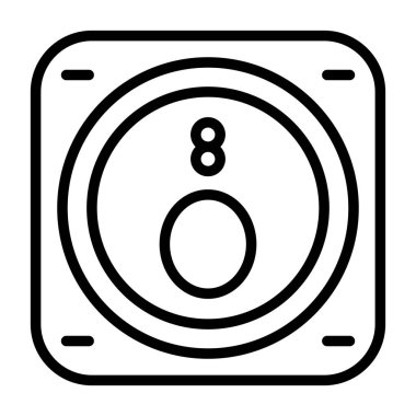 Oksijen kimyasal element sembolü, Vektör İllüstrasyonu Beyaz Arkaplanda İzole Edildi