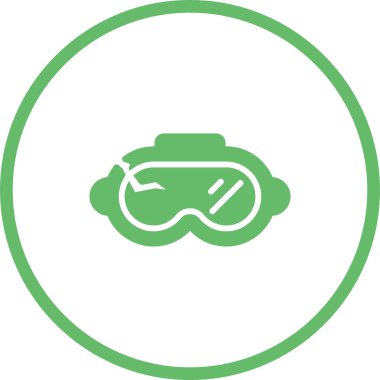 vr kulaklık simgesi, web basit illüstrasyon