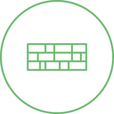 Tuğla duvar simge vektör çizim