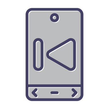 akıllı telefon oynatıcı simgesi, vektör illüstrasyonu basit tasarım