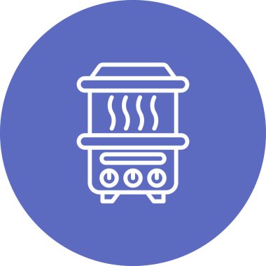 Steamer simgesinin basit vektör illüstrasyonu