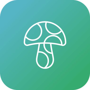 Mantar. Web simgesi basit illüstrasyon 