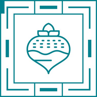 Gıda ikonunun vektör illüstrasyonu. Şalgam   