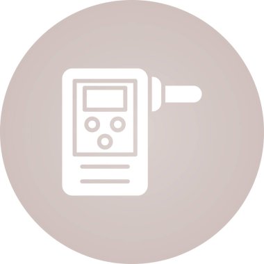 Breathalyzer web simgesinin vektör illüstrasyonu