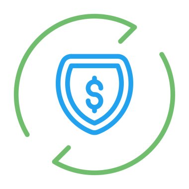 Güvenlik sistemi simgesinin vektör illüstrasyonu 