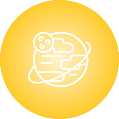 Gezegen simge vektör çizim 