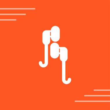 Kulaklıklar. Web simgesi basit illüstrasyon