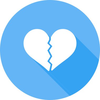 Kırık kalp ağı simgesi, vektör illüstrasyonu