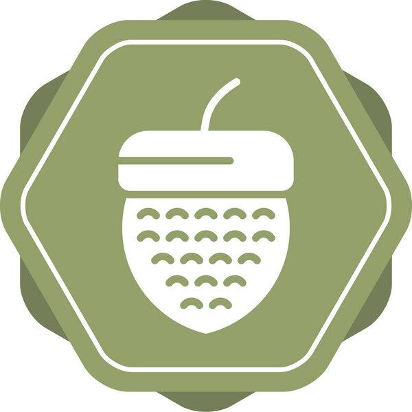 vector illustration of Acorn web icon