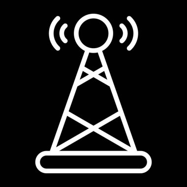 Bluetooth FM Verici. Web simgesi basit illüstrasyon