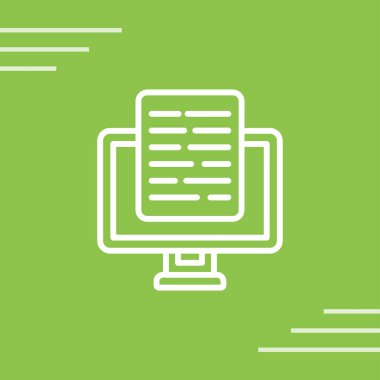 Belge sunumu. Web simgesi basit tasarım