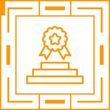 ödül birincilik ödülü simgesi basit illüstrasyon