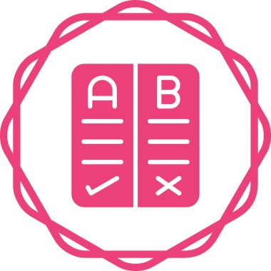 Artılar ve Eksiler web simgesi vektör illüstrasyonu