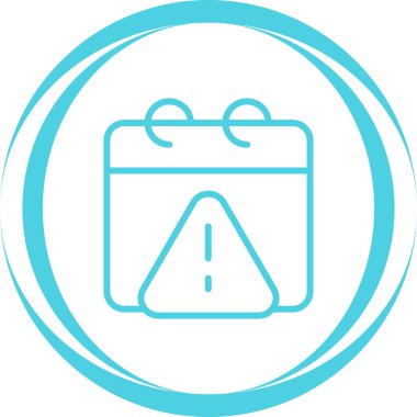 Takvim ve zamanlama simgesi satır biçimi