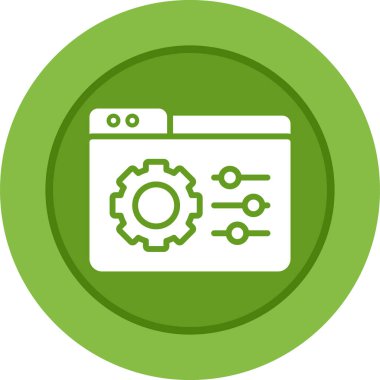 Uygulama Denetim Paneli simgesi, vektör illüstrasyonu basit tasarım