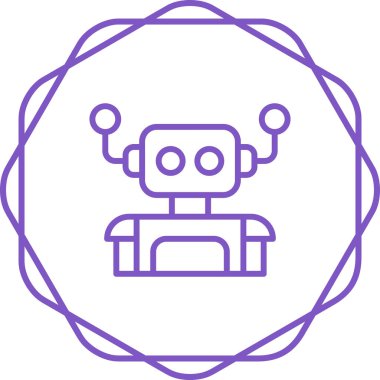 robot. Web simgesi basit illüstrasyon 