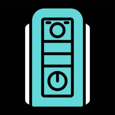 İşlemci kulesi. Web simgesi basit illüstrasyon