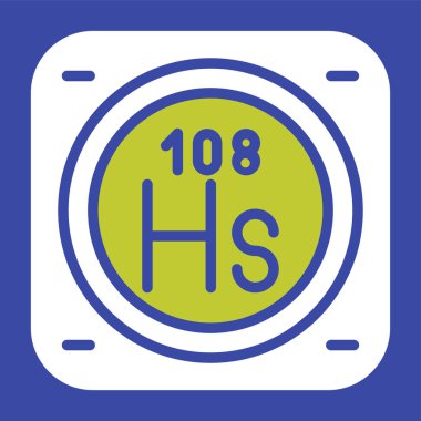 Periyodik tablonun kimyasal elementinin web illüstrasyonu