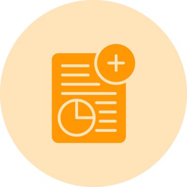 Bir rapor simgesinin vektör illüstrasyonu