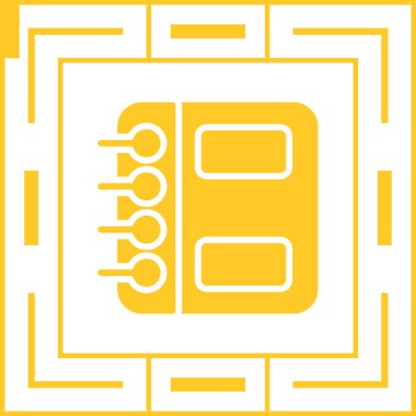 Spiral not defteri simgesi, vektör illüstrasyonu