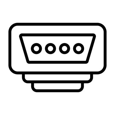 vga port simgesi web illüstrasyonu