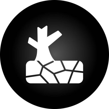 Kuraklık kavramı simgesinin web illüstrasyonu