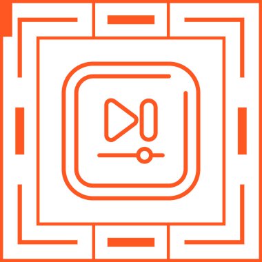 Video Sonraki Parça Kare simgesinin vektör illüstrasyonu