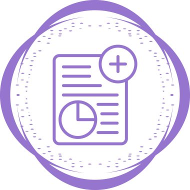 Bir rapor simgesinin vektör illüstrasyonu