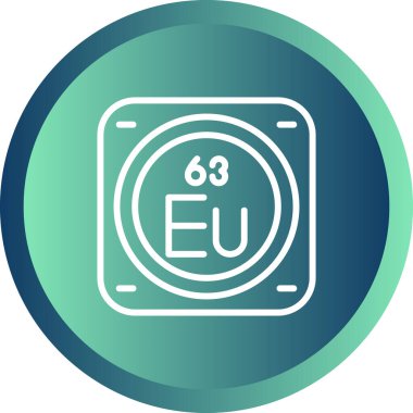 Kimyasal Element Web simgesi vektör çizimi