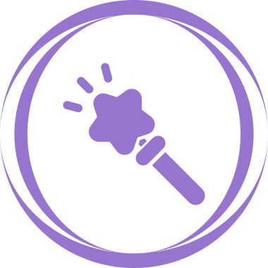 Sihirli Değnek Modern simgesinin vektör çizimi     