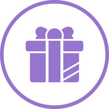 Hediye kutusu simgesi, hediye kutusu işareti, vektör illüstrasyonu 