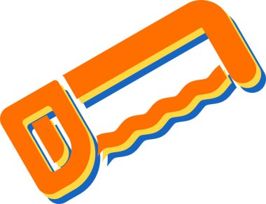 Demir testeresi. Web simgesi basit illüstrasyon