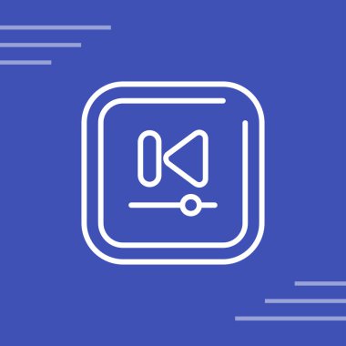 vektör web simgesi görüntüsü Önceki Parça düğmesi 