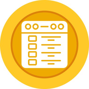 Web tarayıcı simgesi, vektör illüstrasyonu basit tasarım