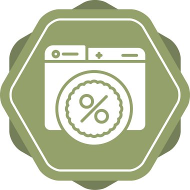 yüzde indirim simgesi, düz tasarım biçimi