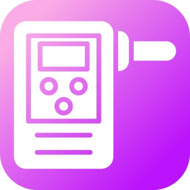 Breathalyzer web simgesinin vektör illüstrasyonu