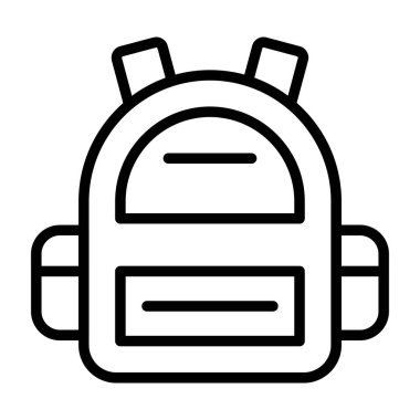 sırt çantası simgesi web basit illüstrasyon