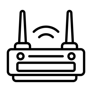 WiFi yönlendirici kutsal kişilerin resmi, vektör çizim     