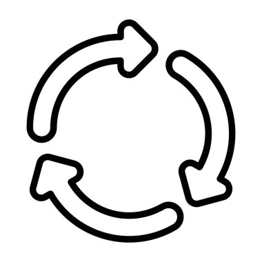 Geri dönüşüm sembolü. Web simgesi basit tasarım