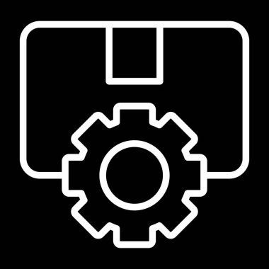 Paket teslim simgesi, vektör illüstrasyonu  