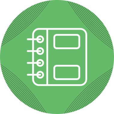 Spiral not defteri simgesi, vektör illüstrasyonu