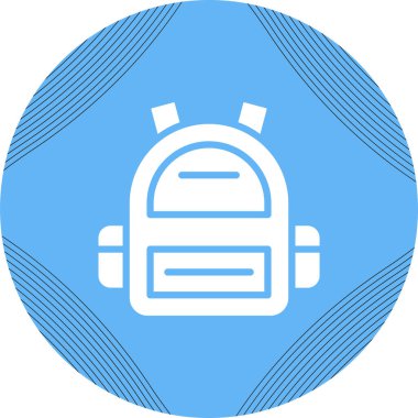 sırt çantası simgesi web basit illüstrasyon