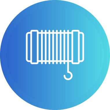 Halatı çeken kablo. Web simgesi basit illüstrasyon