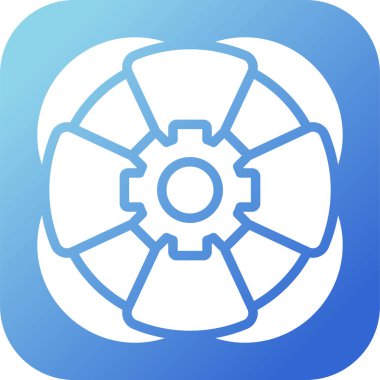 Yaşam Halkası. Web simgesi basit illüstrasyon