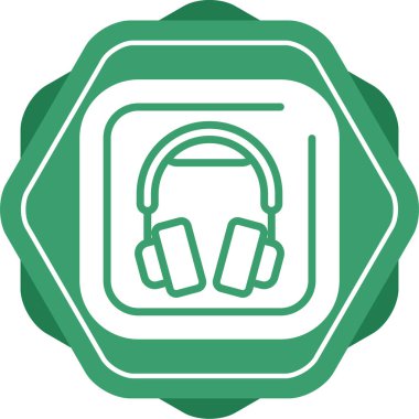 kulaklıklar web simgesi, vektör illüstrasyonu