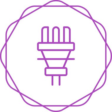 elektrik prizi simgesi. Web illüstrasyonu