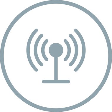 Kablosuz. Web simgesi basit illüstrasyon