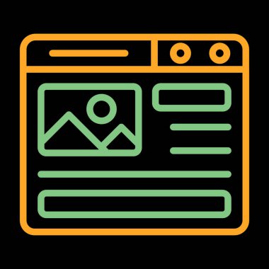 Web tasarım simgesi, web geliştirme konsepti, vektör illüstrasyonu 