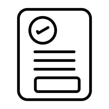 Belge Onayı simgesi, vektör illüstrasyonu 