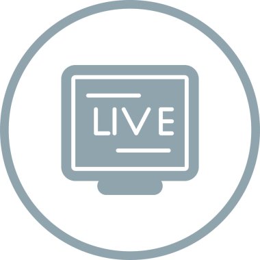 Live Stream modern simgesinin vektör illüstrasyonu